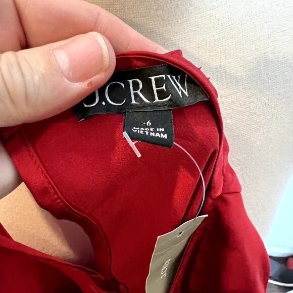 J.Crew Womens $138 Winter Garden Dress Ruby Red Size 6 BN152 - Picture 7 of 8